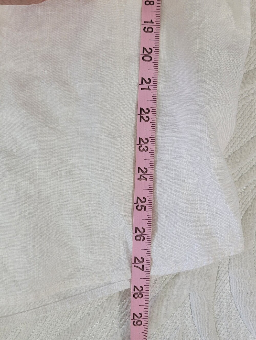 Yaly Couture Men's 100% Linen Collarless Button Down Shirt XL See Measurements - Picture 8 of 8